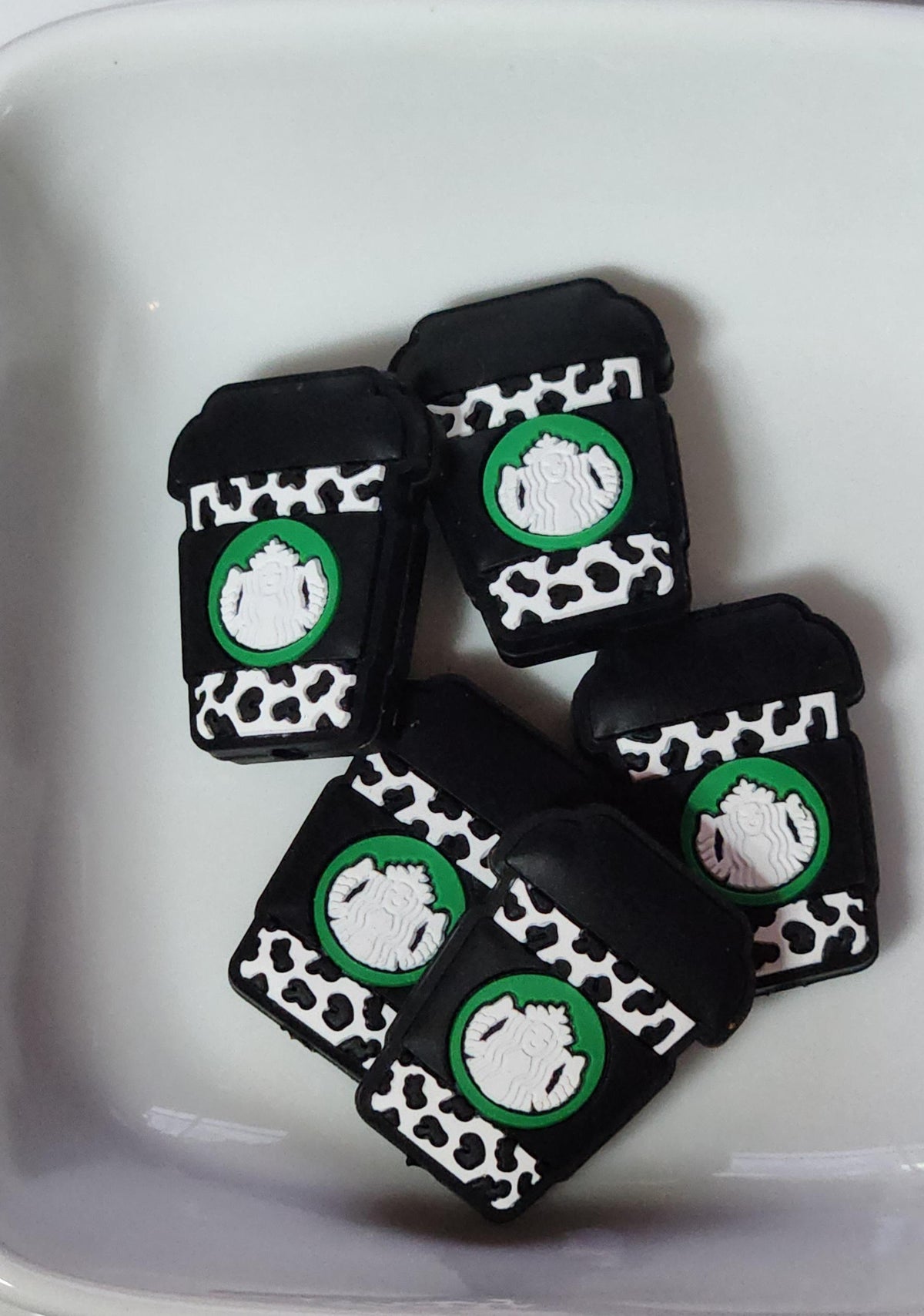 Leopard Cup Silicone focal bead