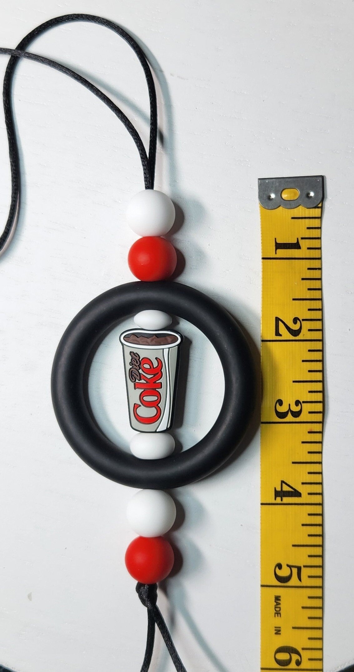 Diet Cola silicone beaded car hanger
