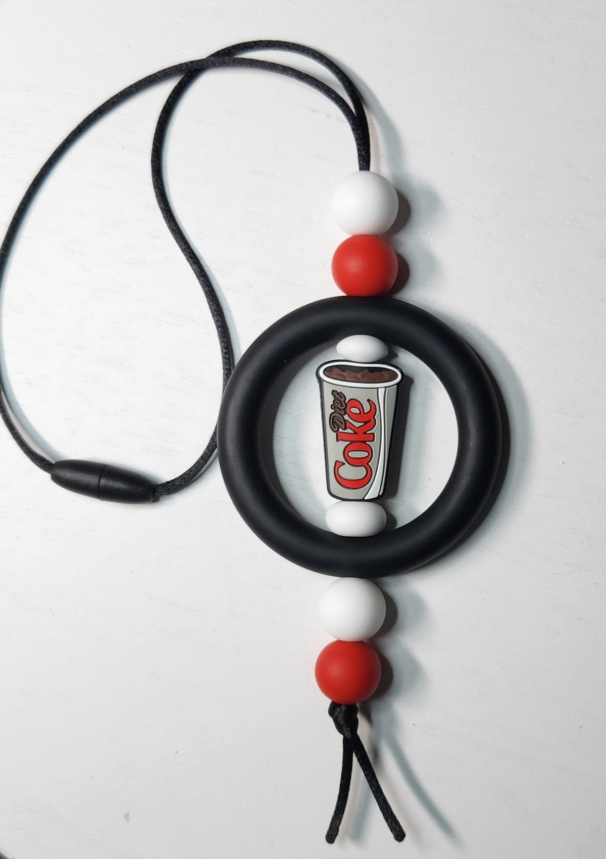 Diet Cola silicone beaded car hanger