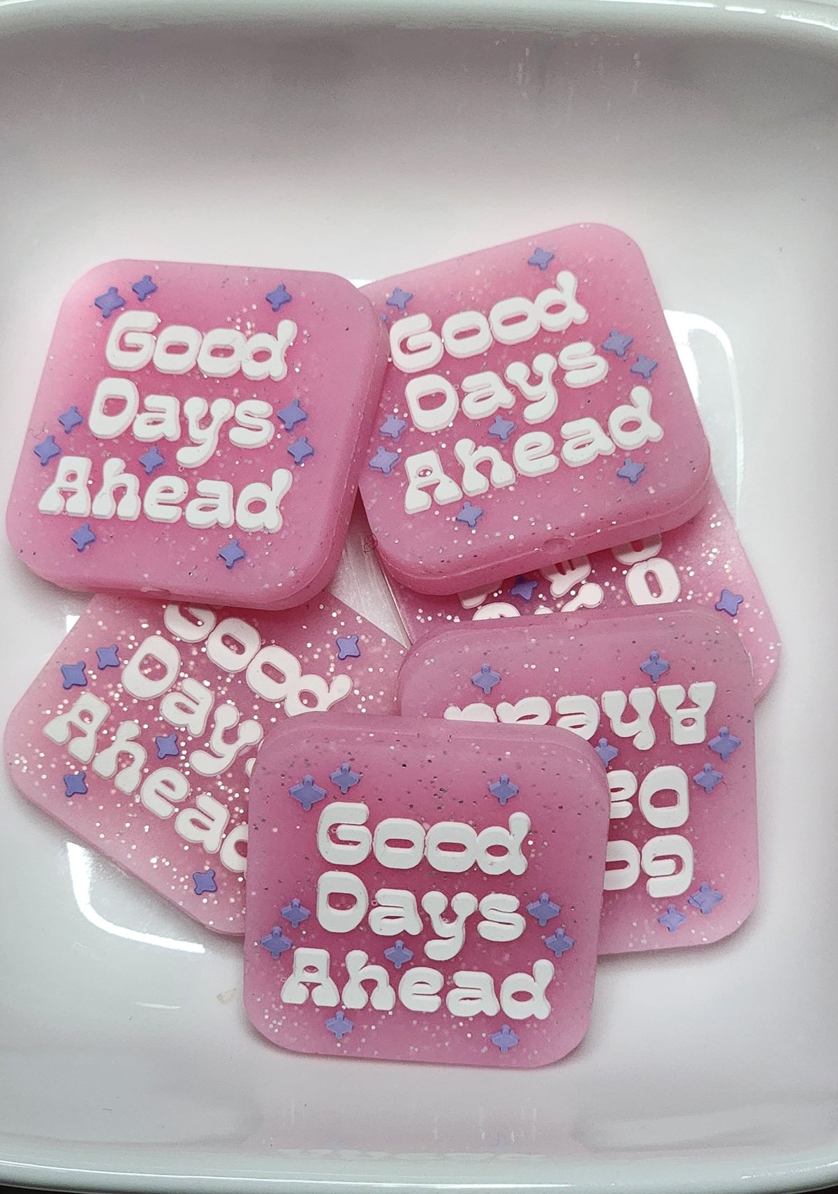 Good days Ahead Glow Silicone focal bead