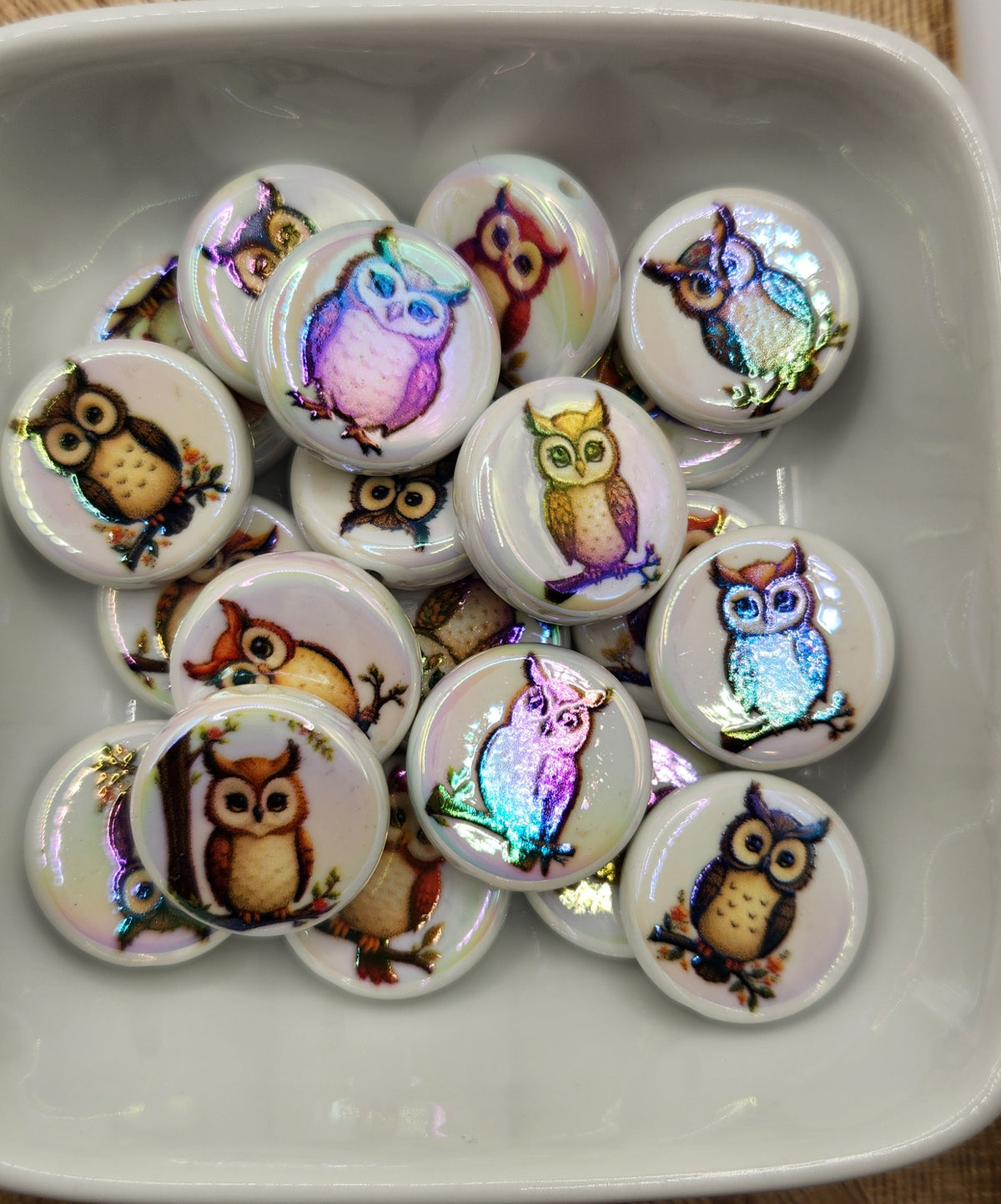 Acrylic Owl focal beads