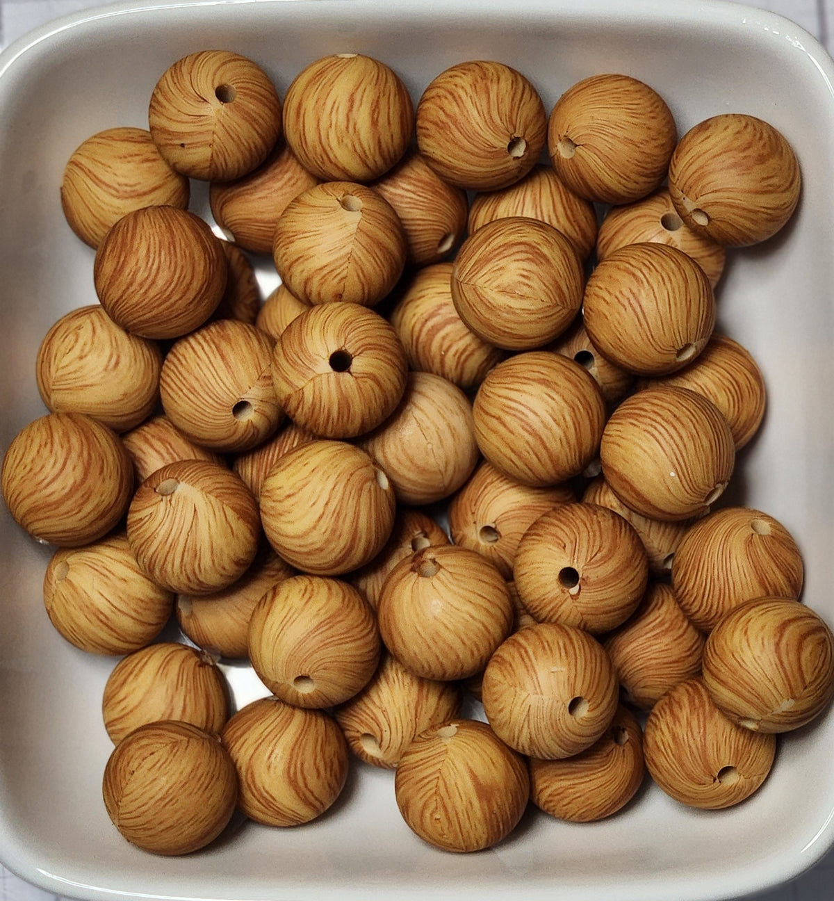 15 mm Printed Silicone Beads 10 pack