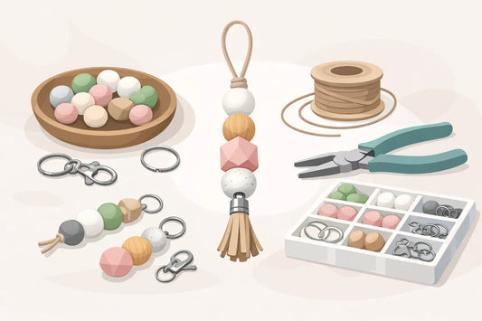 Beginner Silicone Bead Keychain Kit Basics