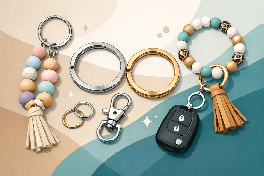 Key Rings for Beaded Keychains and Wristlets