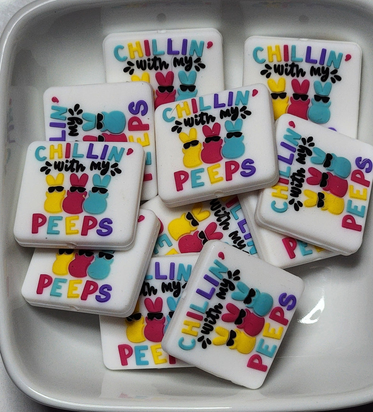Easter Themed Silicone focal beads
