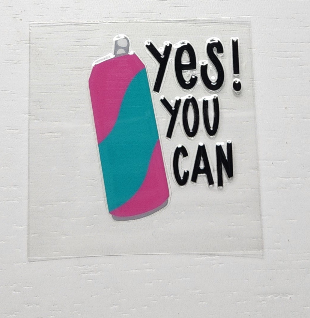 Yes you can - 2 by 2.25 inches Mini UVDTF