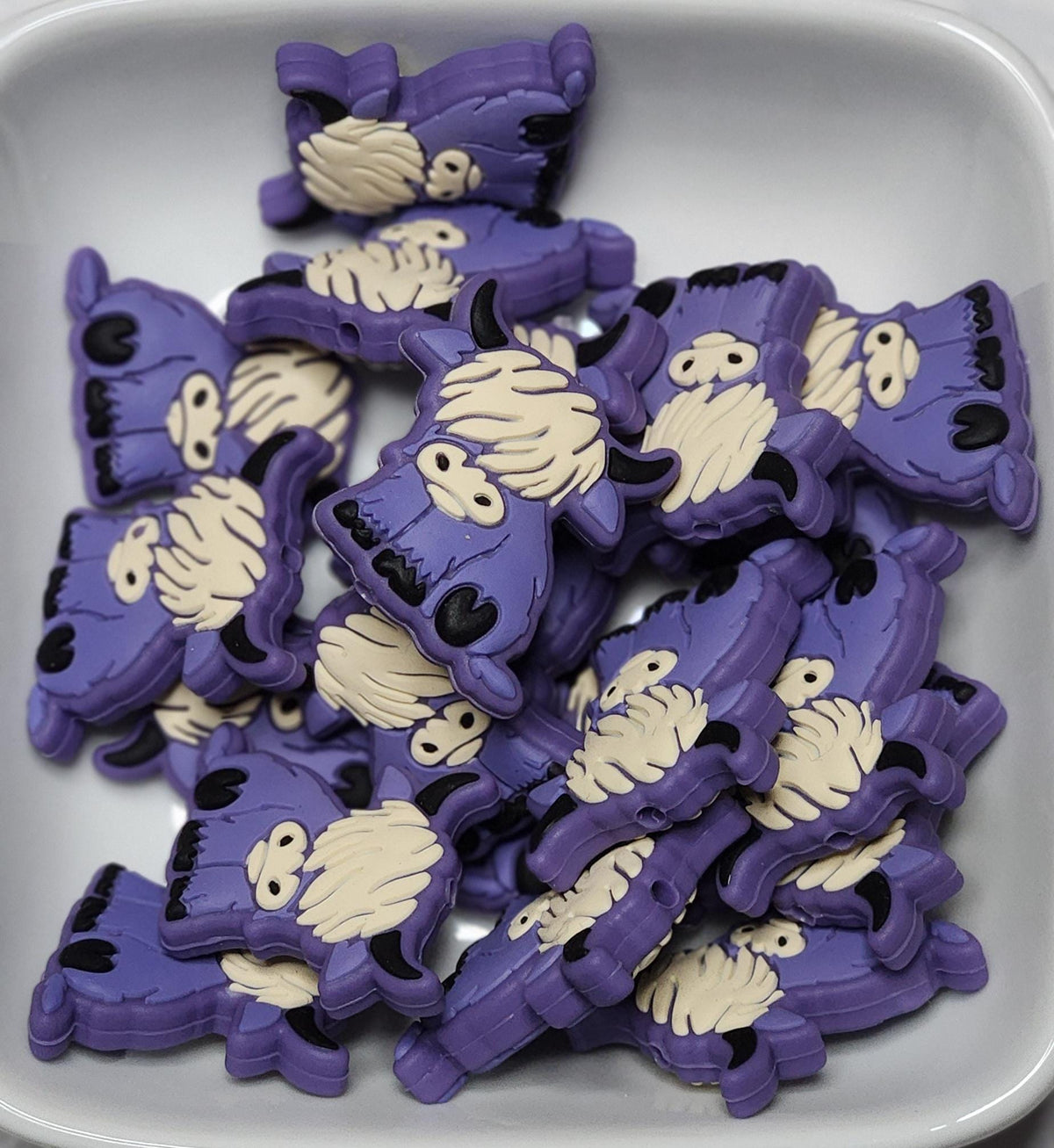 Highland Cow Silicone focal beads