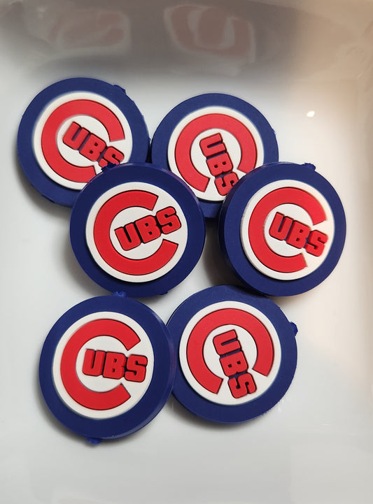 Baseball Team Silicone focal beads Blue & Red