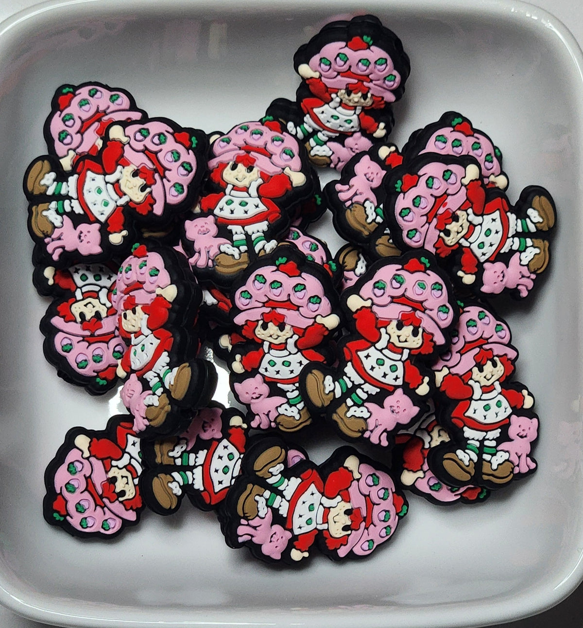 Strawberry Girl Silicone focal beads