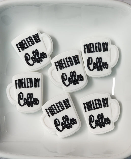 Fueled by Coffee Silicone focal bead