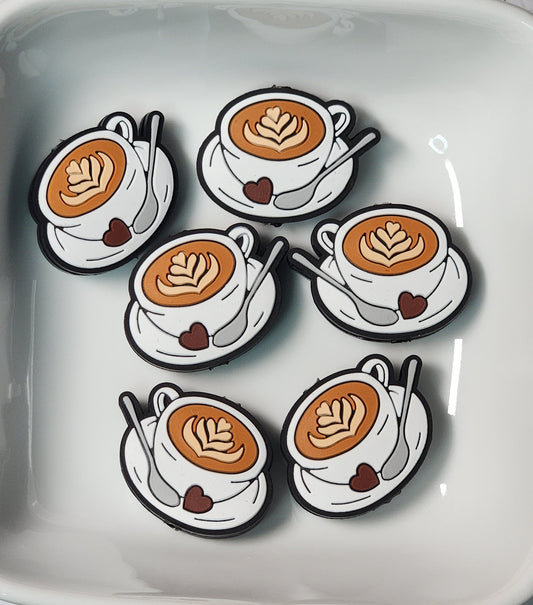 Cappuccino Silicone focal bead