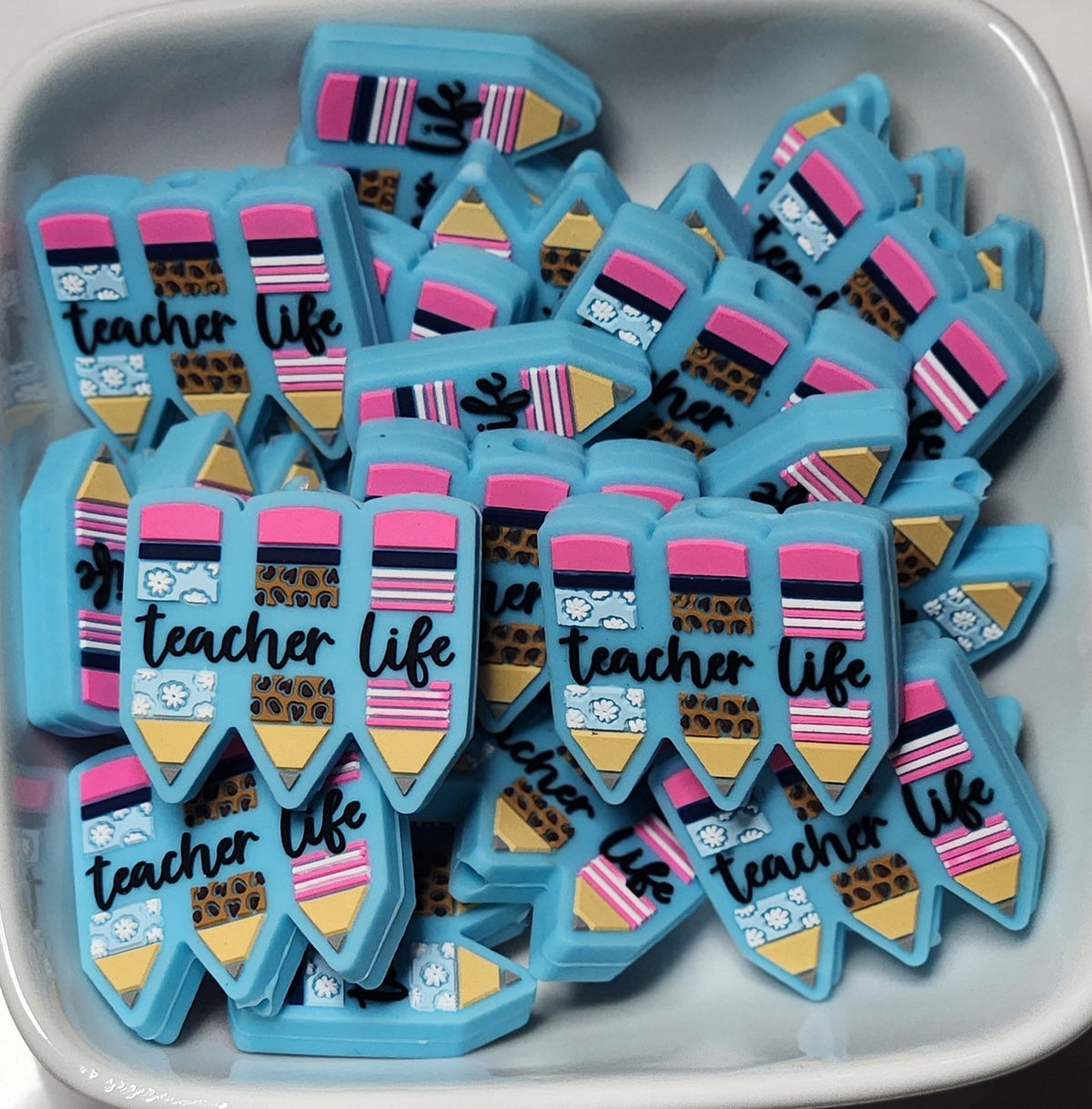 Teacher Life Silicone focal bead