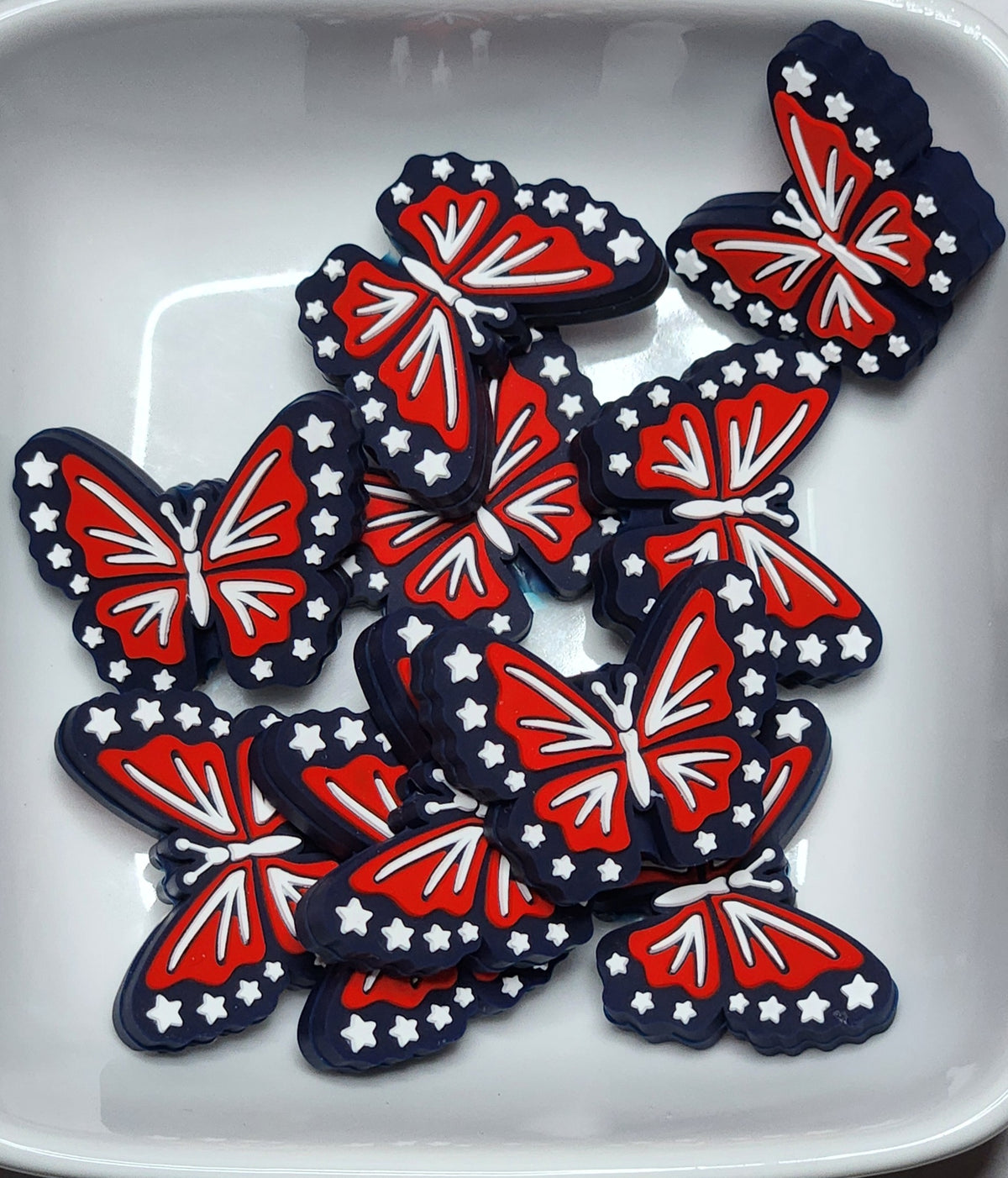 Patriotic Themed Silicone focal beads