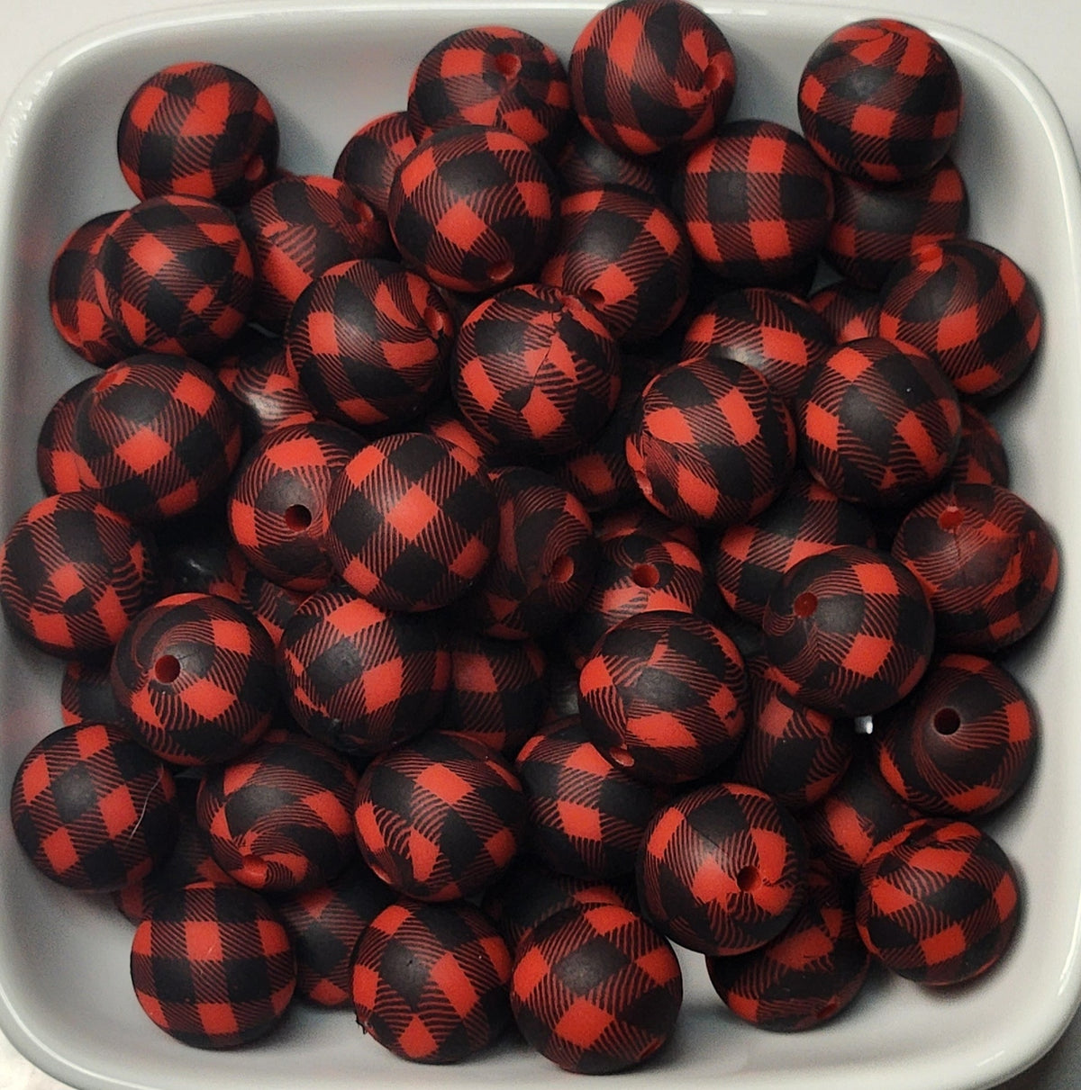 15 mm Printed Silicone Beads 10 pack